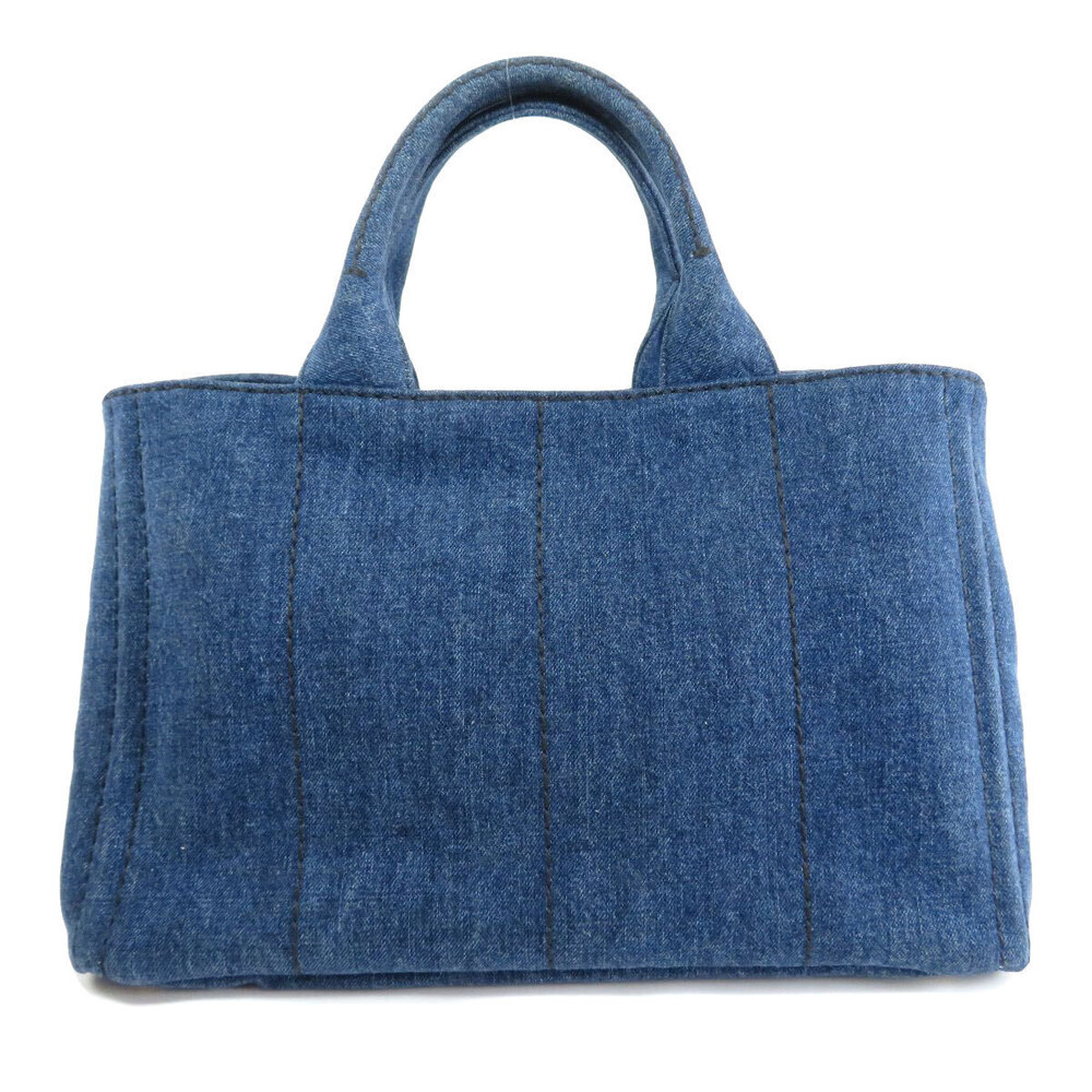 Prada Canapa Strap Denim Bag Tote
